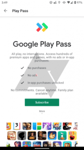 Google Play Pass funciona