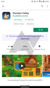 Google Play Pass suscripcion