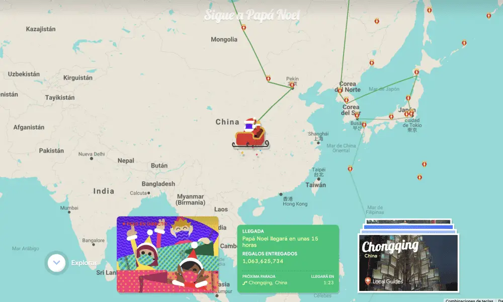 ¿Saben por dónde va Santa Claus? Con Google pueden seguir su ruta Tec
